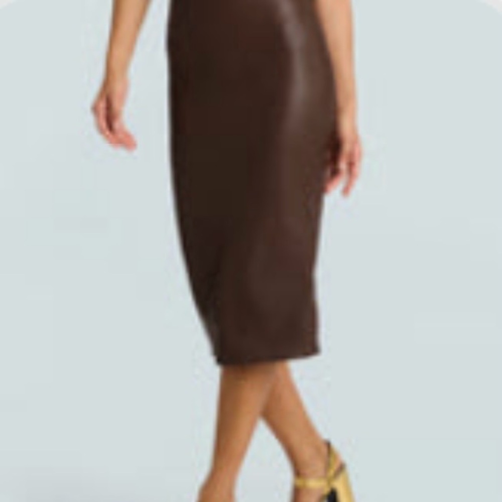 Elegant Brown Midi Skirt